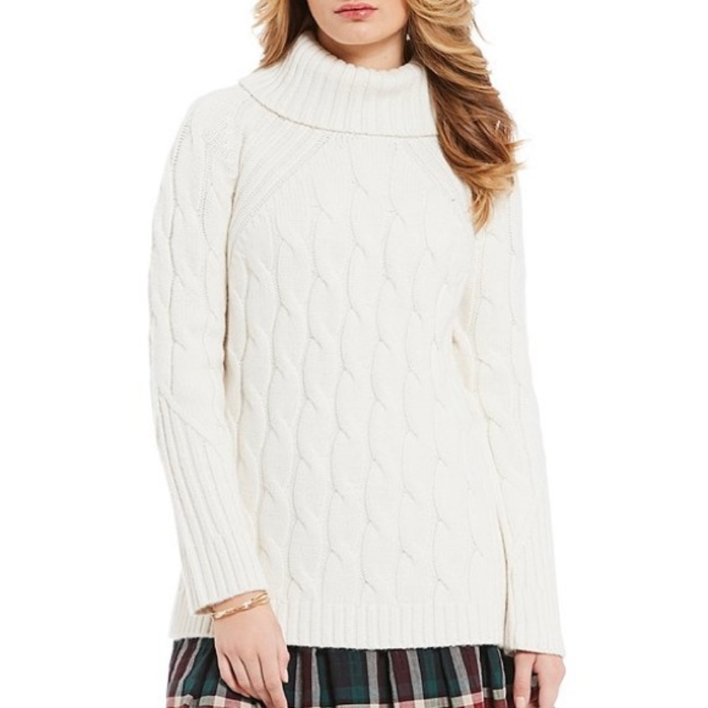 🌷Cremieux
Janet Cable Turtleneck Sweater🌸